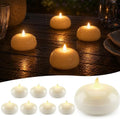 VIODAIM Solar Candles Outdoor Waterproof, Flameless LED, 3 x 2.5 in, 8 Pack by VIODAIM