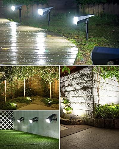 Biling Solar Spot Lights Outdoor Waterproof Bright 700 Lumen White 6 Pack - Image 6