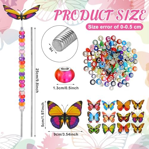Tigeen 236 Pcs Garden Stake DIY Fairy Wand Plant Stake, Butterfly - Image 2