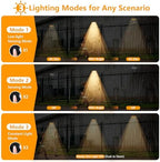 Solar Motion Lights Outdoor with Flexible Octopus Tripod (2 Pack, 3000K) - Image 6