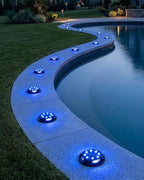 Biling Solar Ground Lights Uplight Sidelight Waterproof 12 Pack Blue - Image 2