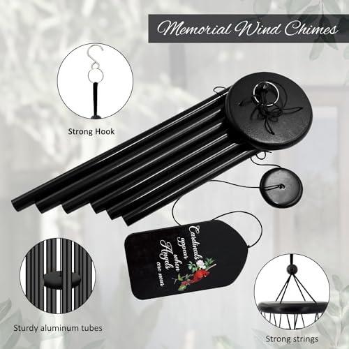 Personalized Wind Chimes Outdoor Deep Tone, Wind Chimes for Loss of A Loved One, Commemorating a Deceased Friend, Bereavement/Sympathy/Memorial Gift, 24inch - Image 3