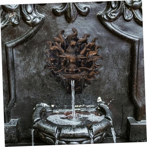 Dragon Head Fountain Faucet Wall Mounted Resin Coffee Home Decoration - Image 4