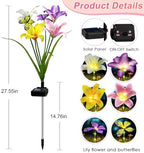 Solar Garden Lights Outdoor 4 Pack Lily Lights with Butterflies, Waterproof - Image 5