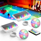 Solar Pool Lights for Ground & Inground Pool (White-2 Pack) by Suzii