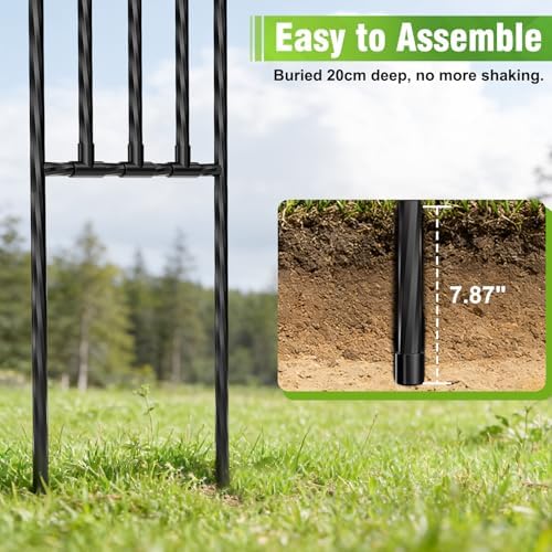 Garden Arbor - 7.9x3.9ft PE+Metal Garden Arch Trellis for Climbing Plants, Wide Sturdy Garden Arch, Ideal for Vines, Weddings, Halloween, Christmas & Outdoor Decor (Black) - Image 4
