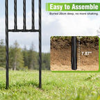Garden Arbor - 7.9x3.9ft PE+Metal Garden Arch Trellis for Climbing Plants, Wide Sturdy Garden Arch, Ideal for Vines, Weddings, Halloween, Christmas & Outdoor Decor (Black) - Image 5