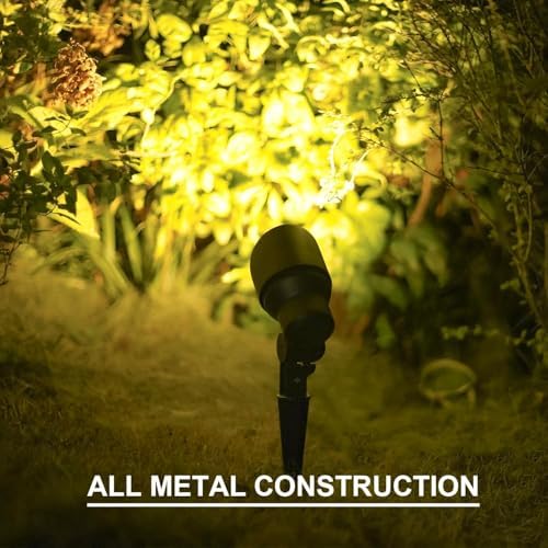 GOODSMANN Landscape Lighting 2PK Landscape Floodlights Spotlights 3W LED 200 Lumen with Replaceable LED Bulbs 12V AC with Metal Stakes Cable Connectors - Image 4