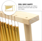 20-Tone Copper Tube Wind Chime Percussion Instrument – Solid Linden Wood Frame Windchime for Studio, Stage & Home Décor (Golden) - Image 2