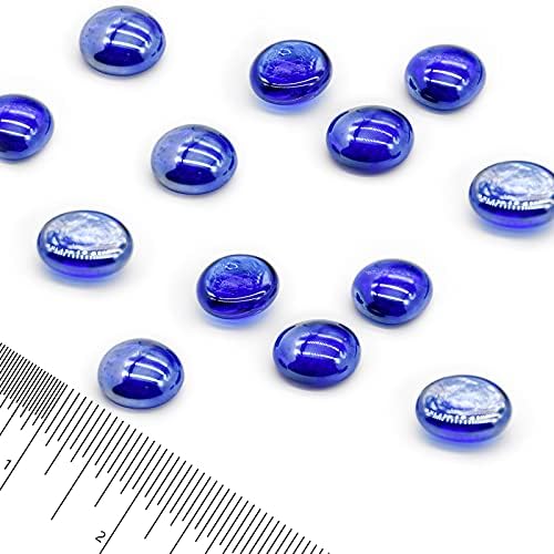 GasSaf 3/4 Inch Cobalt Blue Fire Glass Beads for Fire Pit, 10 Pound - Image 2