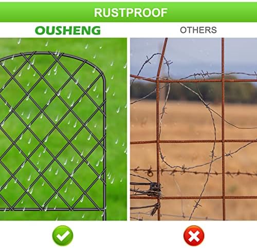 OUSHENG 25 Pack Decorative Garden Fence, Total 27ft(L) x 24in(H) - Image 4