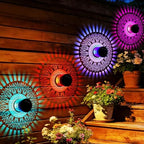 Retro Solar Lantern Outdoor Waterproof Wall Light Hollow Out Metal Decor by Jearytop