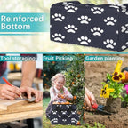 Dog Bones Paw Garden Tool Bag Organizer Heavy Duty Dog Paws Gardening Tote Bag with 10 Pockets for Women Men Gardening Gifts - Image 7
