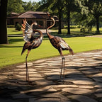 TERESA'S COLLECTIONS Garden Decor, Set of 2 Brass Herons Garden Decor, 25-26", Waterproof Metal Garden Statue, Herons Gifts, Garden Gifts for Women Mom, Indoor/Outdoor - Image 3