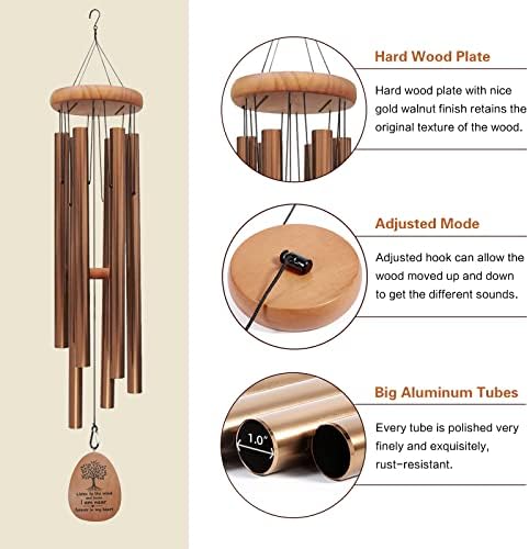 Suntimber Large Wind Chimes for Outside Deep Tone (Bronze, 42") - Image 6