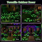 EEW Solar Halloween Decorations Outdoor 6 Pack 36 LED Eyeball Lights Green - Image 2