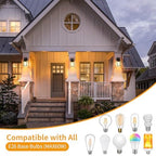 2 Pack Motion Sensor Outdoor Light Fixtures Wall Mount, H 10.24'' Small Front Porch Lights for House, Exterior Wall Sconce, Black Waterproof Lantern Lamp,Outside Coach Light for Garage Entryway Yard - Image 5