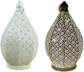 Moroccan Style Vintage Lantern Metal Decorative Table Lamp 9.84" Tall Moroccan Lantern Decorative Candle Holder Lamp for Home Living Room Bedroom Garden Yard Weddings Parties 01 by Ykybhx