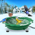 Heated Bird Baths for Outdoors Winter, 100W Heated Birdbath Heater, Green by Jvgoo