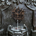 Dragon Head Fountain Faucet Resin Wall Mounted Garden Decor Coffee - Image 4