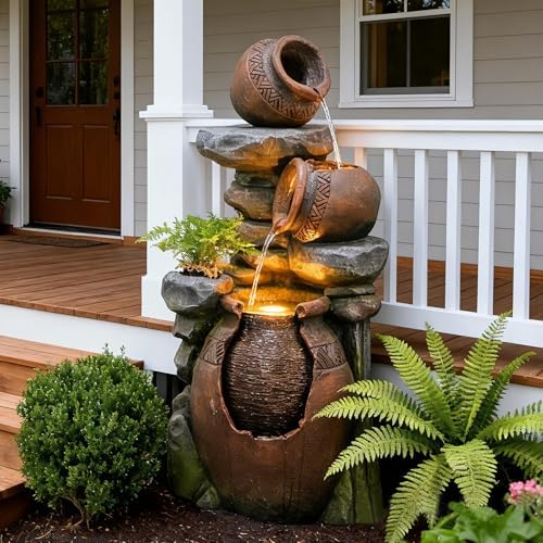 Bumilgar Outdoor Garden Water Fountain for Garden 38.4" H - Image 5