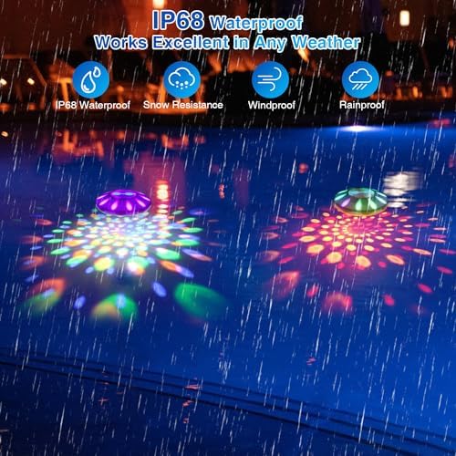 BOXPSII Floating Pool Lights 4 Pack, for Inground Pool, Above Ground Pools - Image 3