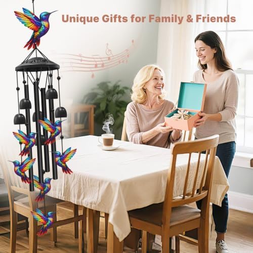 Hummingbird Wind Chimes for Outside,Metal Chime,Hummingbird Gifts for Women - Image 5