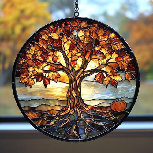 Autumn Tree of Life Acrylic Suncatcher by AVAGAN