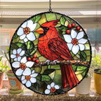 Red Cardinal and Daisy Acrylic Suncatcher - Image 4