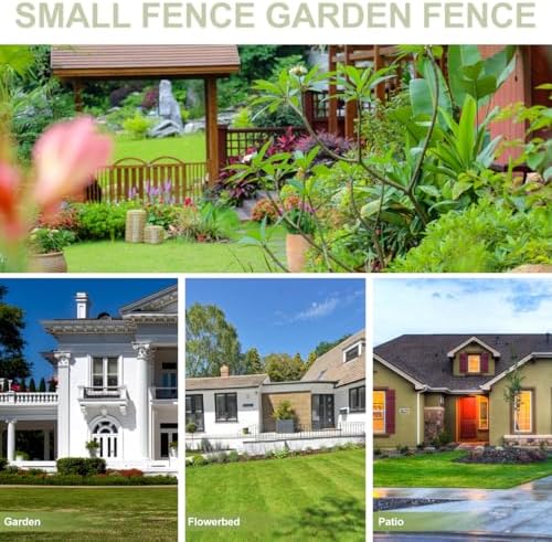 DOITOOL Flexible White Picket Fence Garden Border, 5 Pcs Decorative Landscape Edging Fences, Grass Lawn Flowerbeds Plant Borders, White (Overall Length 120 Inches) - Image 7