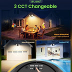 ALUSSO Dusk to Dawn Outdoor Lighting 30W 3500LM 3CCT 3000K/4000K/6500K 120V - Image 4