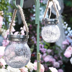 Cooo 4 Pack Gifts for Him Her Solar Lanterns Outdoor Waterproof Heavy Crackle Glass 30 LED Warm Firefly Lights Solar for Women Mom Grandma Outdoor Table Lamps Garden Yard Decor - Image 4