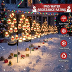 2PCS Solar-Powered Snowman Branch Light, Outdoor Christmas Decorative Light - Image 5