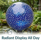 Sunnydaze 10" Mosaic Glass Gazing Ball for Garden, Globe for Outdoor Decor - Image 3