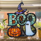 Funny Boo Pumpkin Acrylic Suncatcher - Image 4