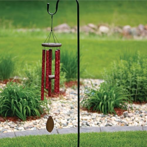 Woodstock Chimes Heroic Wind Bell & 60" Outdoor Shepherd’s Hook, Copper Wind Chime with Tall Black Metal Garden Stake, Deep Tone Windbell & Durable Ground Hanger for Yard, Lawn, or Patio - Image 7