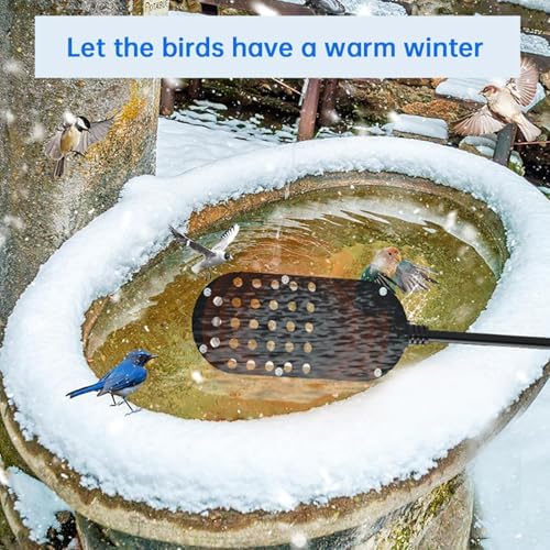 Bird Bath Deicer for Outdoors, Bird Bath Heater, Winter 200W Pond De Icer Die Water Heater Controlled with Auto Shut Off for Poultry Waterer Patio Yard Garden - Image 2