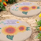 GOWENIC Resin Decorative Stepping Stones, Round with Ground Stakes - Image 4