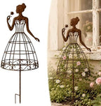 Vintage Lady Garden Trellis Stake, Rustic Garden Art Decor for Yard by Unknown