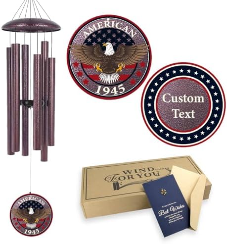 Personalized Wind Chimes for Military, Memory Gifts for US Veteran, Memorial Wind Chimes for Loss Loved One, Sympathy Gifts for Loss Soldiers Navy, Army, Air Force by Astarin
