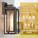 WIHTU 15.78'' Dusk to Dawn Porch Light, Outdoor Wall Sconce Light, Garage - Image 4