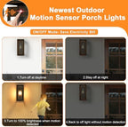 15" Motion Sensor Outdoor Wall Lights, Outdoor Sconces, 2 Pack - Image 3