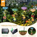 VOOKRY Solar Garden Decor Lights Outdoor & bee/Bird/Butterfly Water Station - Image 4