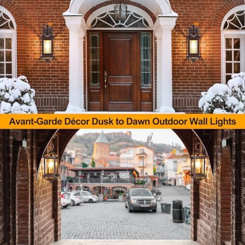 Bronze Dusk to Dawn Outdoor Lighting 18” Exterior Light Fixtures - Image 6