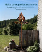 Wind Spinners Outdoor - Large Tulip Metal Wind Spinners with Stake, Garden Windmill Yard Spinner Lawn Decor (24" W x 75" H) - Image 5