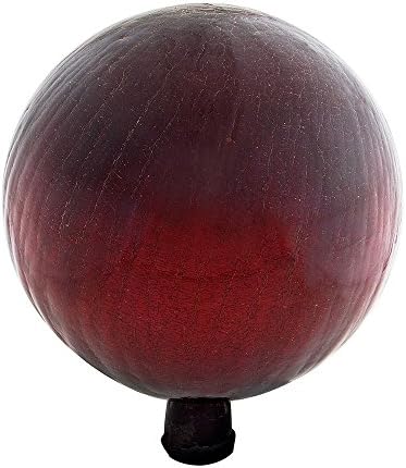 Achla Designs 12-Inch Crackle Gazing Globe Ball, Red by ACHLADesignsHomeGarden