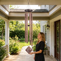 65" Extra Large Wind Chimes for Outside 6 Tubes Thick Bold Copper Aluminum by Crocon