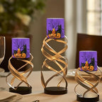 4Pcs Black Cat Pumpkin Flickering Flameless Candles with Remote Battery Operated Halloween Pillar Candles with Timer LED Elictric Pillar Tealights for Party Banquet Home Decorations - Image 4