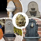 Fountain Lion Heads Nozzle Ornament | Lion Heads Fountain Nozzle,Lion Fountain Sprinkler Heads,Lion Wall Gold House,Outdoor Lion Heads Wall Spray Water Off Outdoor Statue - Image 4