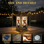 Solar Lantern Outdoor Waterproof Funny Cow Humorous Brown Highland Cows Cooking Enticing Food Kitchen Garden Decor LED Solar Lights Hanging/Tabletop Lamp Gifts for Women Mom for Outside Yard Patio - Image 2